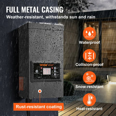 120W Low Voltage Landscape Transformer with Timer and Photocell Sensor, Waterproof Landscape Lighting Transformer, 120V AC to 12V AC for Outdoor, Spotlight, Pathway Light, Pool light, ETL