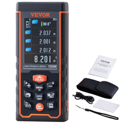 Bostome Laser Distance Measure with a Colorlit LCD screen and 328ft measuring range.