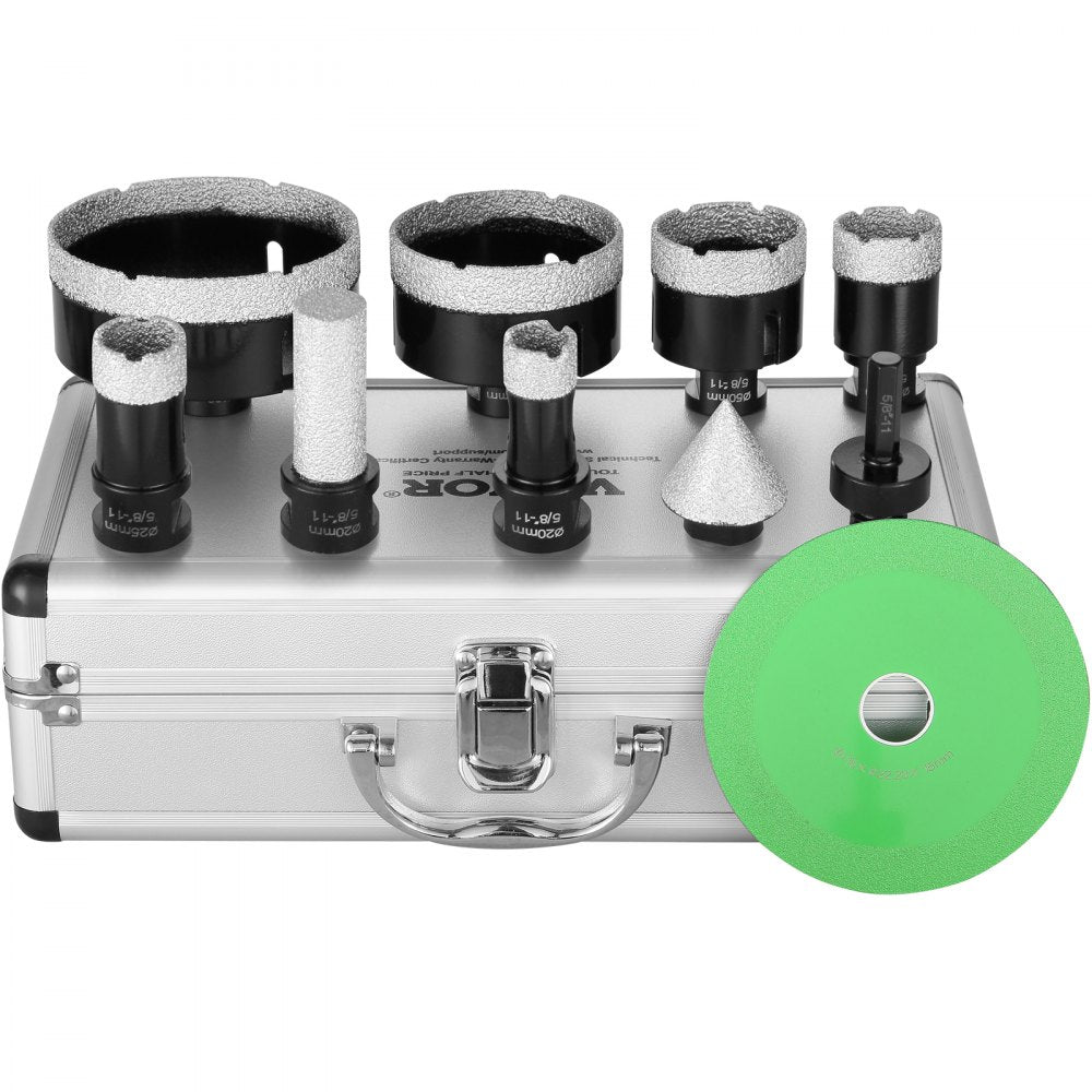 Bostome Diamond Core Drill Bit Set with six pieces for cutting tiles and hard materials.