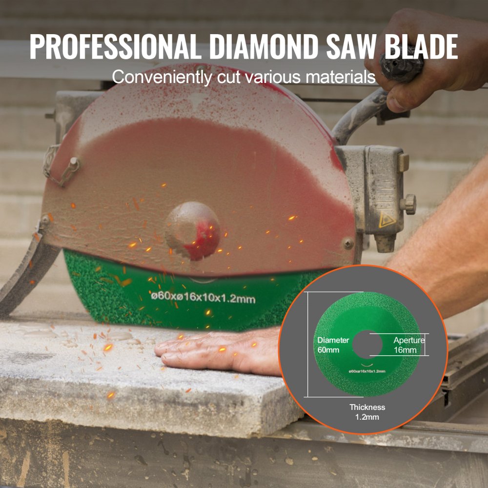 2-inch wet diamond core drill bit with 14-inch depth and laser-welded segments, plus 2.36-inch diamond saw blade accessory.