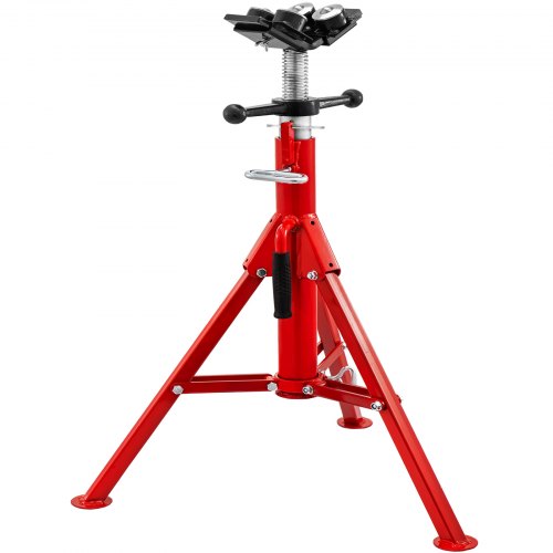 Bostome 1107A Pipe Jack Stand with adjustable height, heavy-duty steel, and V-Head design.