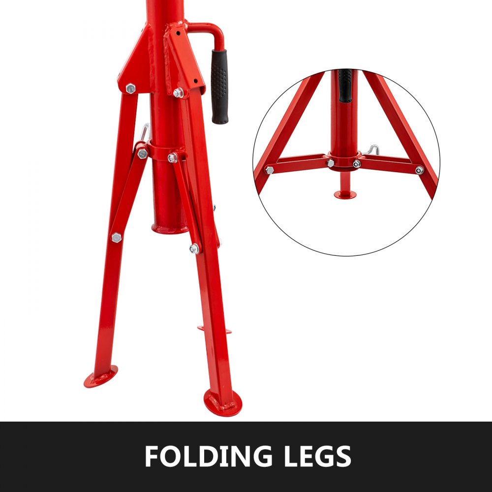 Bostome 1107A Pipe Jack Stand with adjustable height and heavy-duty steel construction.
