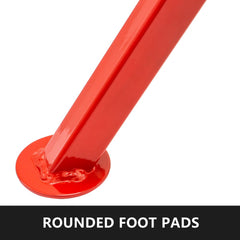 Bostome 1107C Pipe Jack Stand with folding legs, 2-ball V-head, and adjustable height.
