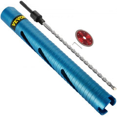 Dry Core Drill Bit, 1.5" / 38.1 mm Diameter 5/8"-11 Threaded, 9.5" / 241.3mm Depth Diamond Coring Bore Tool with a Pilot Bit & 4.5" Blade, Masonry Hole Saw Bits for Hard Concrete Brick and Block