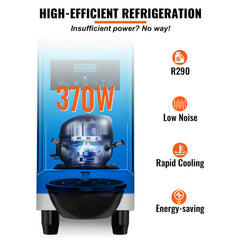 Commercial Slushy Machine, 12L/3.2Gal Single Bowl, 50 Cups Margarita Machine, 500W Stainless Steel Margarita Smoothie Frozen Drink Maker, Slushie Machine for Party Cafe Restaurants Bars Home Use