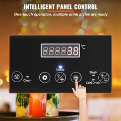 Commercial Slushy Machine, 12L/3.2Gal Single Bowl, 50 Cups Margarita Machine, 500W Stainless Steel Margarita Smoothie Frozen Drink Maker, Slushie Machine for Party Cafe Restaurants Bars Home Use