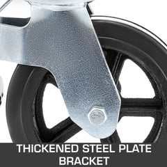 4 Pack Scaffolding Caster Wheels 8 x 2 Inch with Dual Locking Rubber Swivel Caster 360 Degrees Heavy Duty Casters 1100LBS Capacity per Wheel