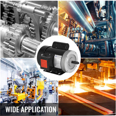 1 Hp Electric Motor 3450 RPM 11.2-5.6 A Single Phase Motor AC 115V 230V Air Compressor Motor 56C Frame Suit for Agricultural Machinery and General Equipment