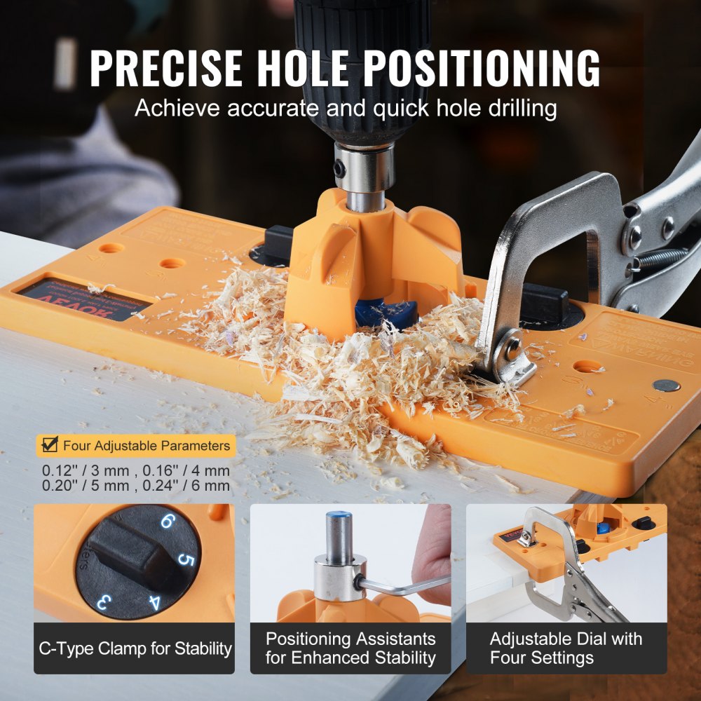 Bostome concealed hinge jig with adjustable dial and durable construction for cabinet installations.