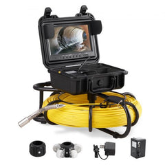 Bostome 9-inch sewer camera with 720p display and 393 ft cable for pipe inspections.