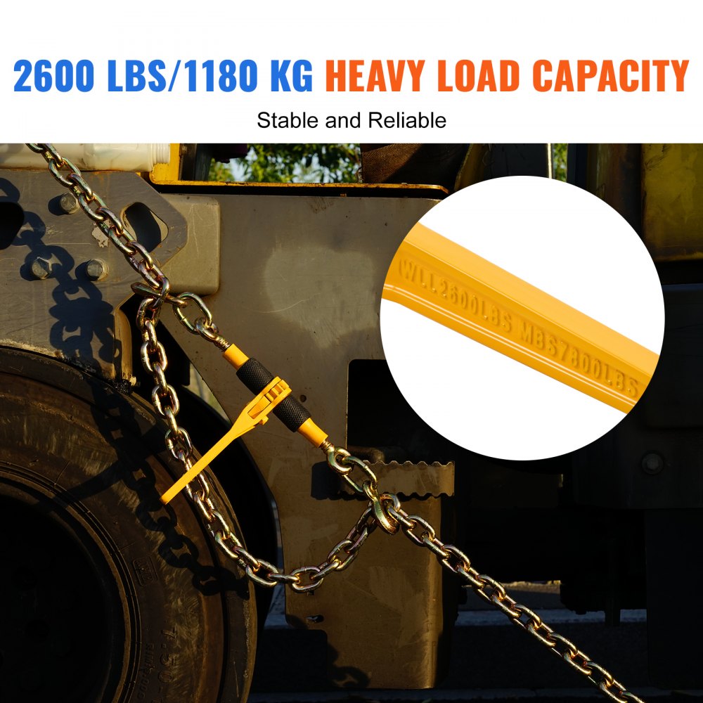 Chain Binder Ratchet Load Binder 1/4"-5/16" 2600 lbs for Tie Down 4 Pack