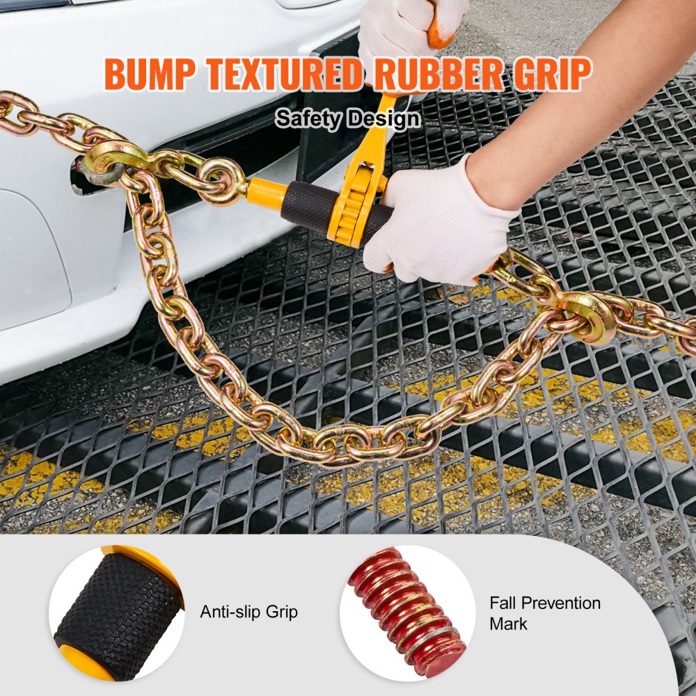 Chain Binder Ratchet Load Binder 1/4"-5/16" 2600 lbs for Tie Down 4 Pack