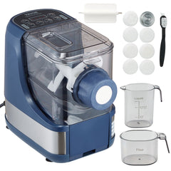 Electric Pasta Maker, 150W Automatic Noodle Maker Machine with 8 Pasta Shapes, 4 Intelligent Modes, 500g Flour Capacity Pasta Maker Machine with Measuring Cups, Cleaning Brush for Home Kitchen