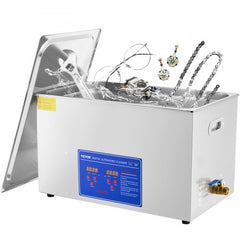 Ultrasonic Cleaner 30L Ultrasonic Cleaner for Cleaning Eyeglasses Dentures Commercial Industrial Ultrasonic Cleaner with Digital Heater Timer and Cleaner Basket (30 Liter)