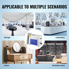 Commercial Ultrasonic Cleaner 6L Professional Ultrasonic Cleaner 40kHz with Digital Timer&Heater 110V Excellent Cleaning Machine for Watch Instruments Industrial Parts Excellent Cleaner Solution