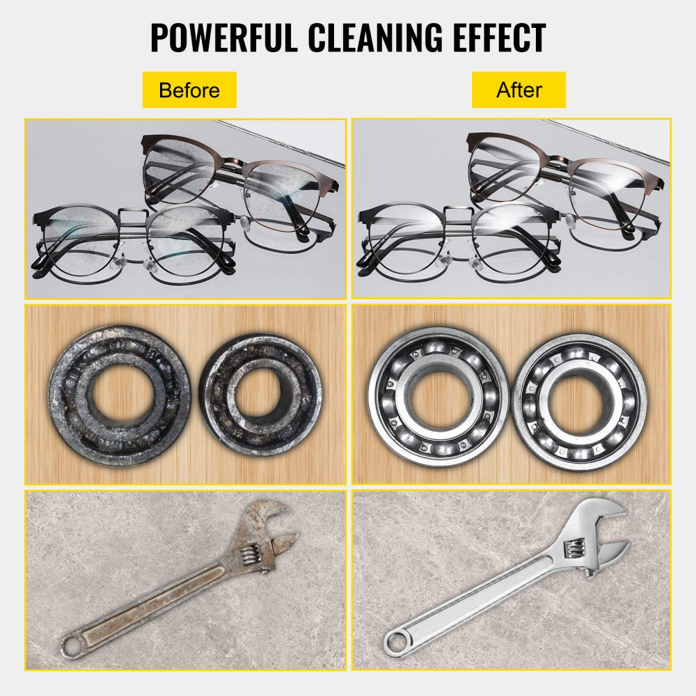 15L Ultrasonic Cleaner with Digital Timer&Heater Professional Ultrasonic Cleaner 40kHz Advanced Ultrasonic Cleaner 110V for Wrench Screwdriver Repairing Tools Industrial Parts Mental Cleaning