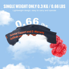 Soft Shackle Synthetic Recovery Rope 2PCS 1/2"x22" 44092lbs Break Strength