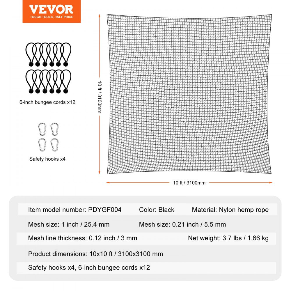 10x10ft Golf Practice Net Indoor Hitting Net for Baseball Hockey Soccer