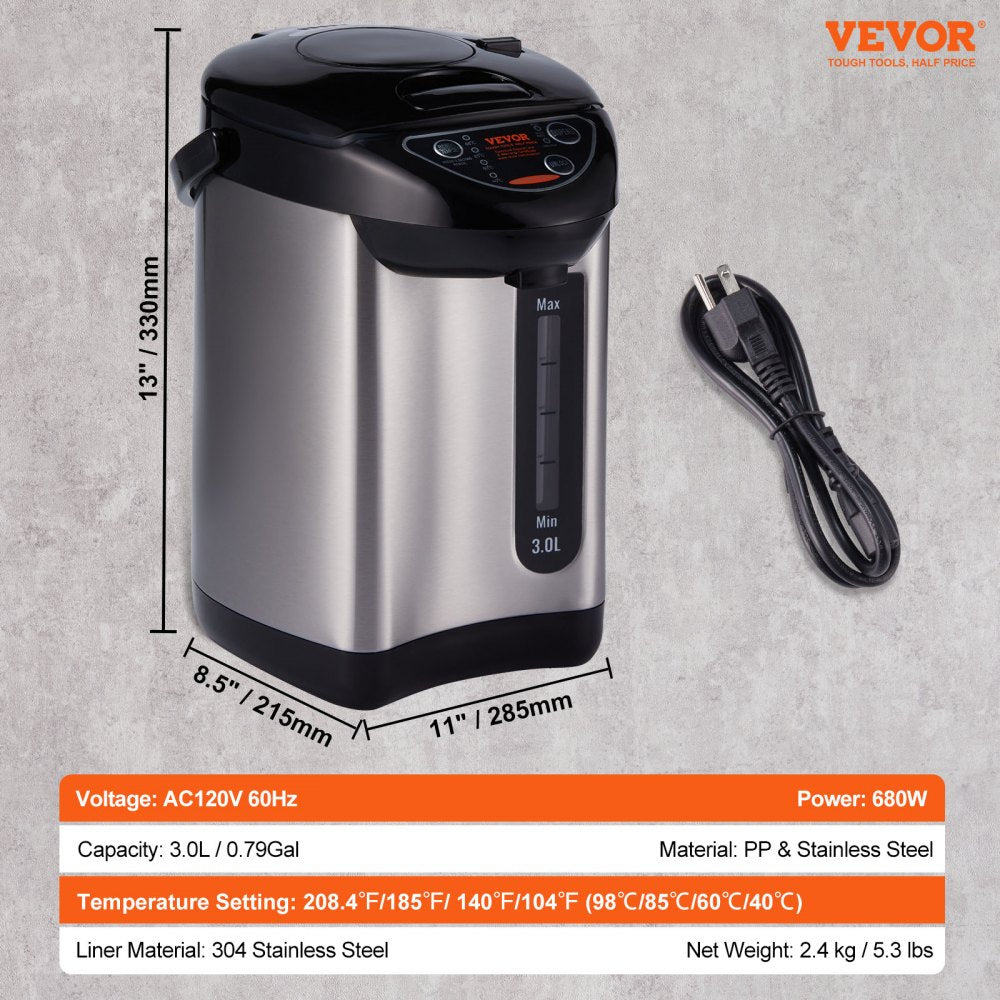 Instant Hot Water Dispenser 3L/102oz Electric Countertop Water Dispenser