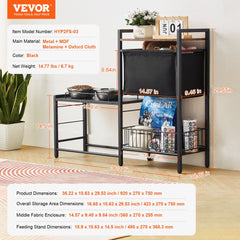 Bostome Raised Pet Feeding Station with adjustable height and storage for dog food and essentials.