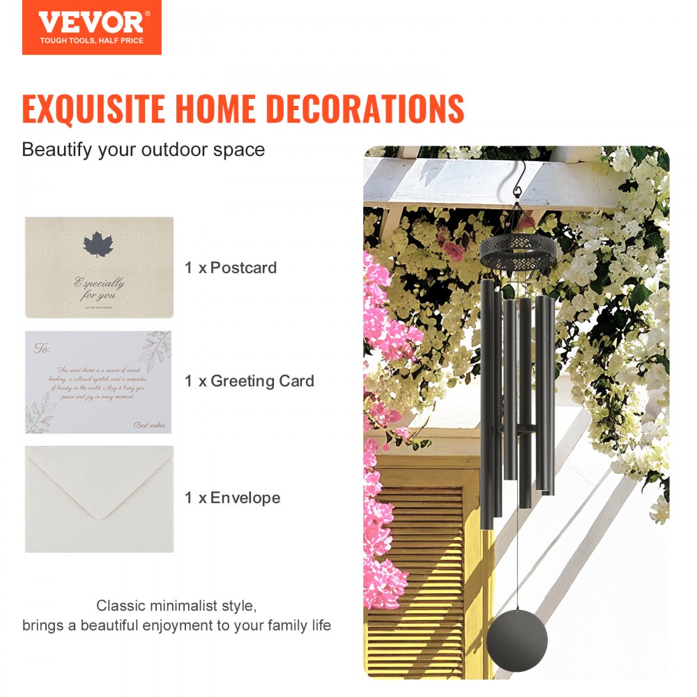 Wind Chimes for Outside 58-Inch Aluminum Memorial Deep Tone Wind Chimes