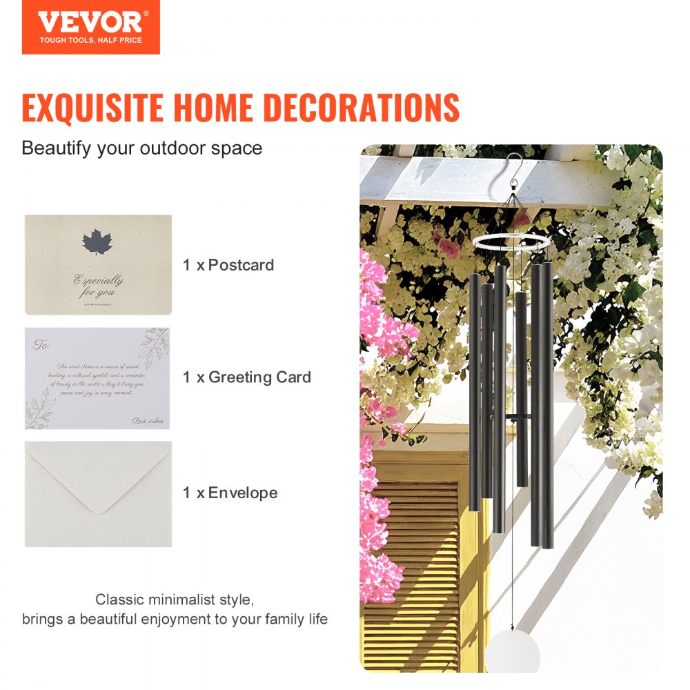 Wind Chimes for Outside 66-Inch Aluminum Memorial Deep Tone Wind Chimes