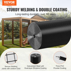 Hardware Cloth, 24`` x 100` Galvanized Wire Mesh Roll, 19 Gauge Chicken Wire Fence Roll, Vinyl Coating Metal Wire Mesh for Chicken Coop Barrier, Rabbit Snake Fences, Poultry Enclosures