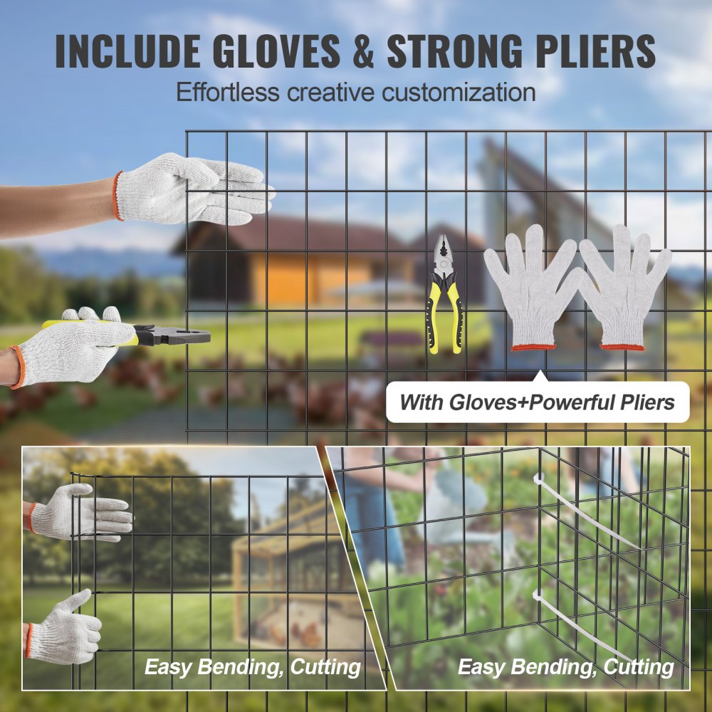 Hardware Cloth, 48`` x 50` Galvanized Wire Mesh Roll, 16 Gauge Chicken Wire Fence Roll, Vinyl Coating Metal Wire Mesh for Chicken Coop Barrier, Rabbit Snake Fences, Poultry Enclosures