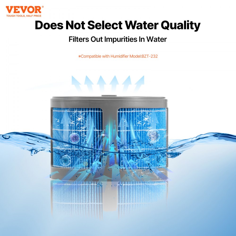 Bostome evaporative humidifier filter 2-pack with spunlace fabric for effective humidification.
