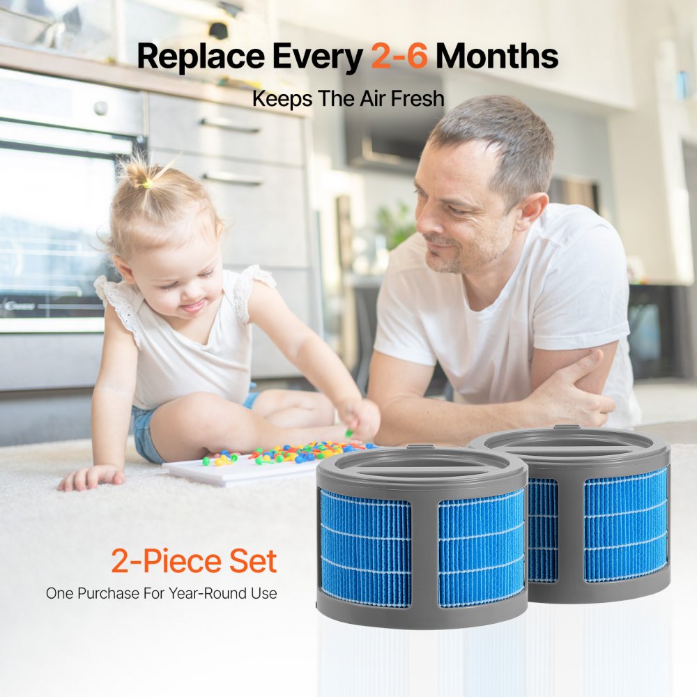 Bostome evaporative humidifier filter 2-pack with spunlace fabric for effective humidification.