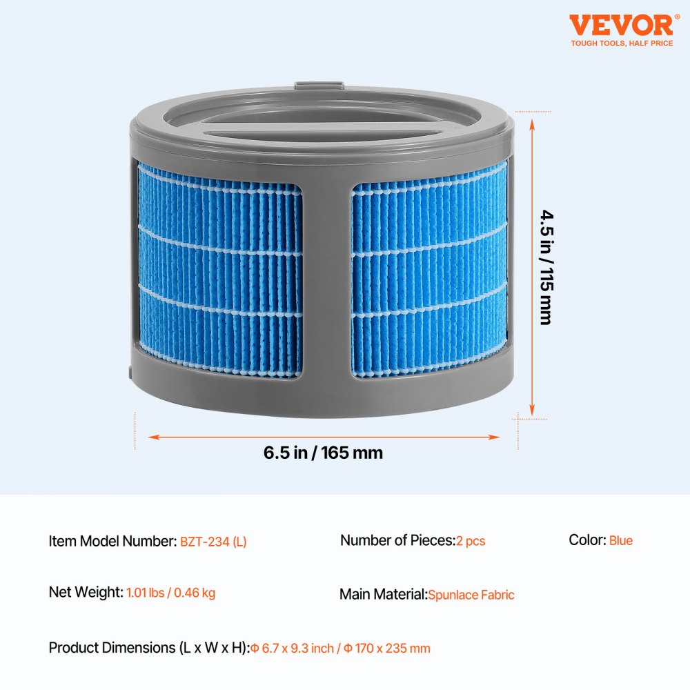 Bostome evaporative humidifier filter 2-pack with spunlace fabric for effective humidification.