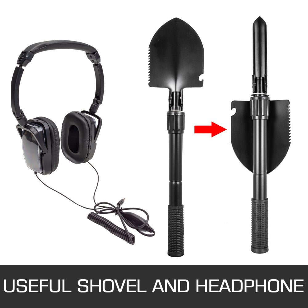 Bostome waterproof metal detector with LCD display and 8-inch search coil for adults and kids.