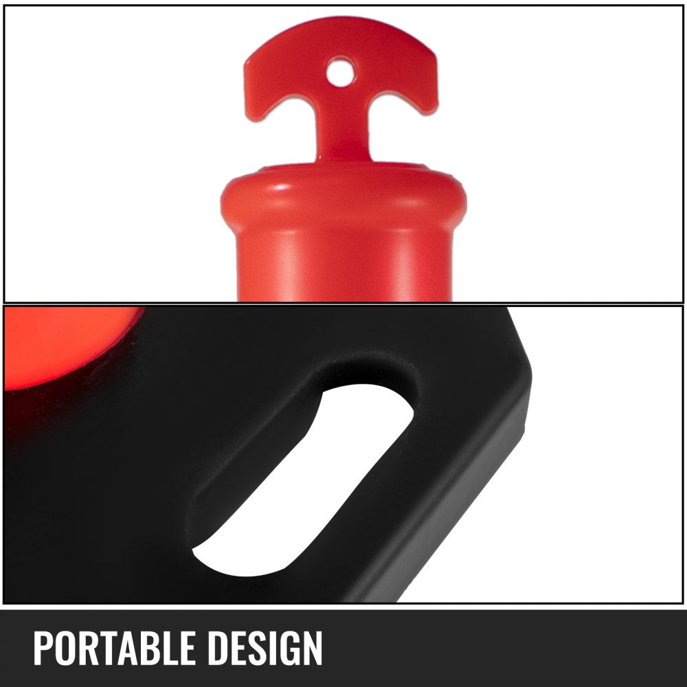 4Pack Traffic Delineator Posts 44 Inch Height, PE Delineator Post Kit 10 inch Reflective Band, Orange Delineator Cones with Rubber Base 16 inch for Construction Sites, Facility Management etc.
