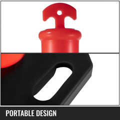 Bostome 9-pack of 44-inch orange polyethylene traffic delineator posts with reflective bands.