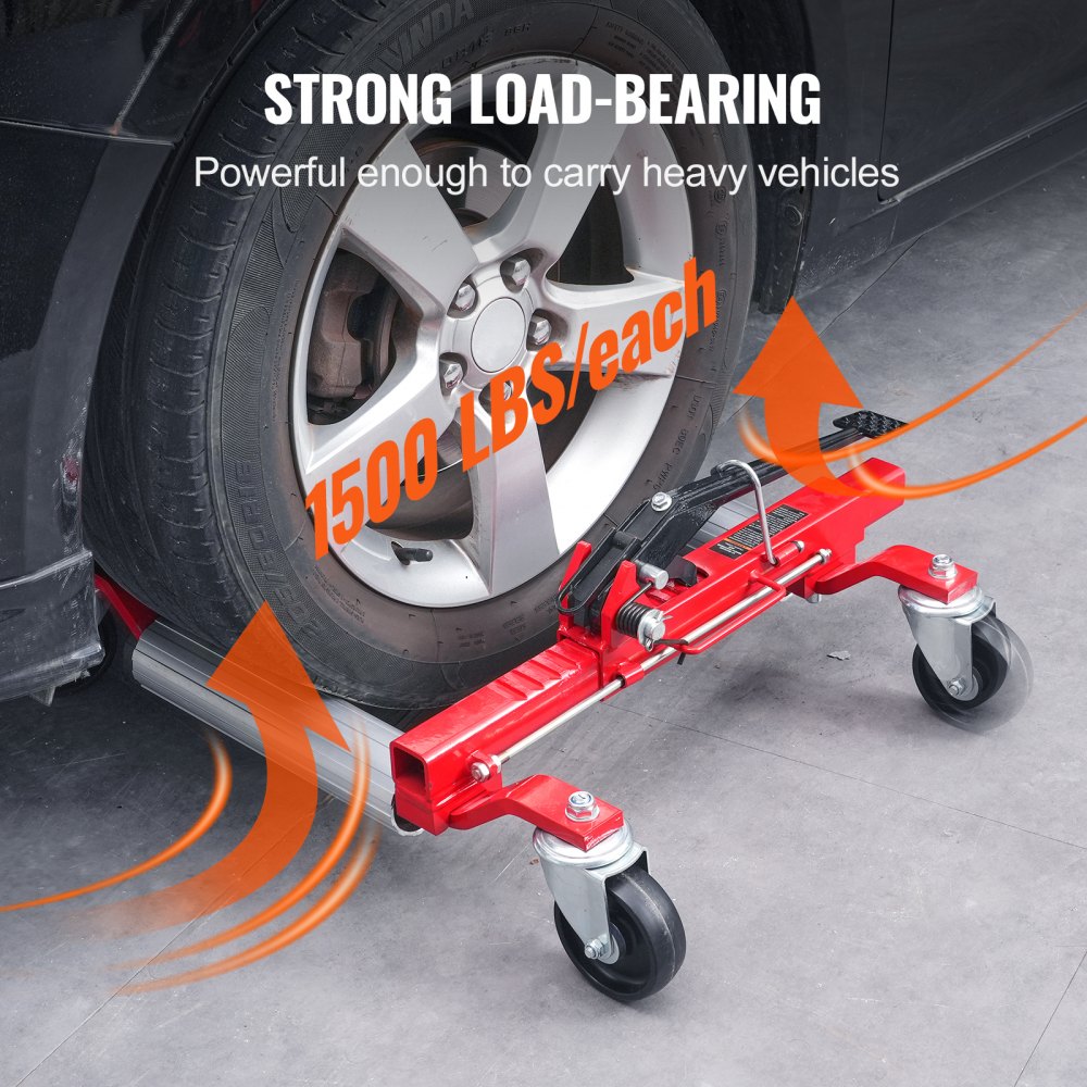 Wheel Dolly Heavy Duty Vehicle Positioning Tire Car Lifter 1500Lbs 2 Pack