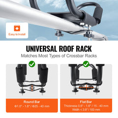 Kayak Roof Rack 4 Pairs Soft Roof Rack Carrier for kayak SurfBoard Car SUV