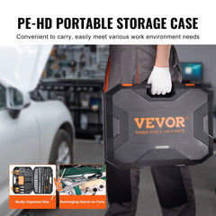 145-piece mechanics tool set with SAE/metric sockets and a durable storage case.