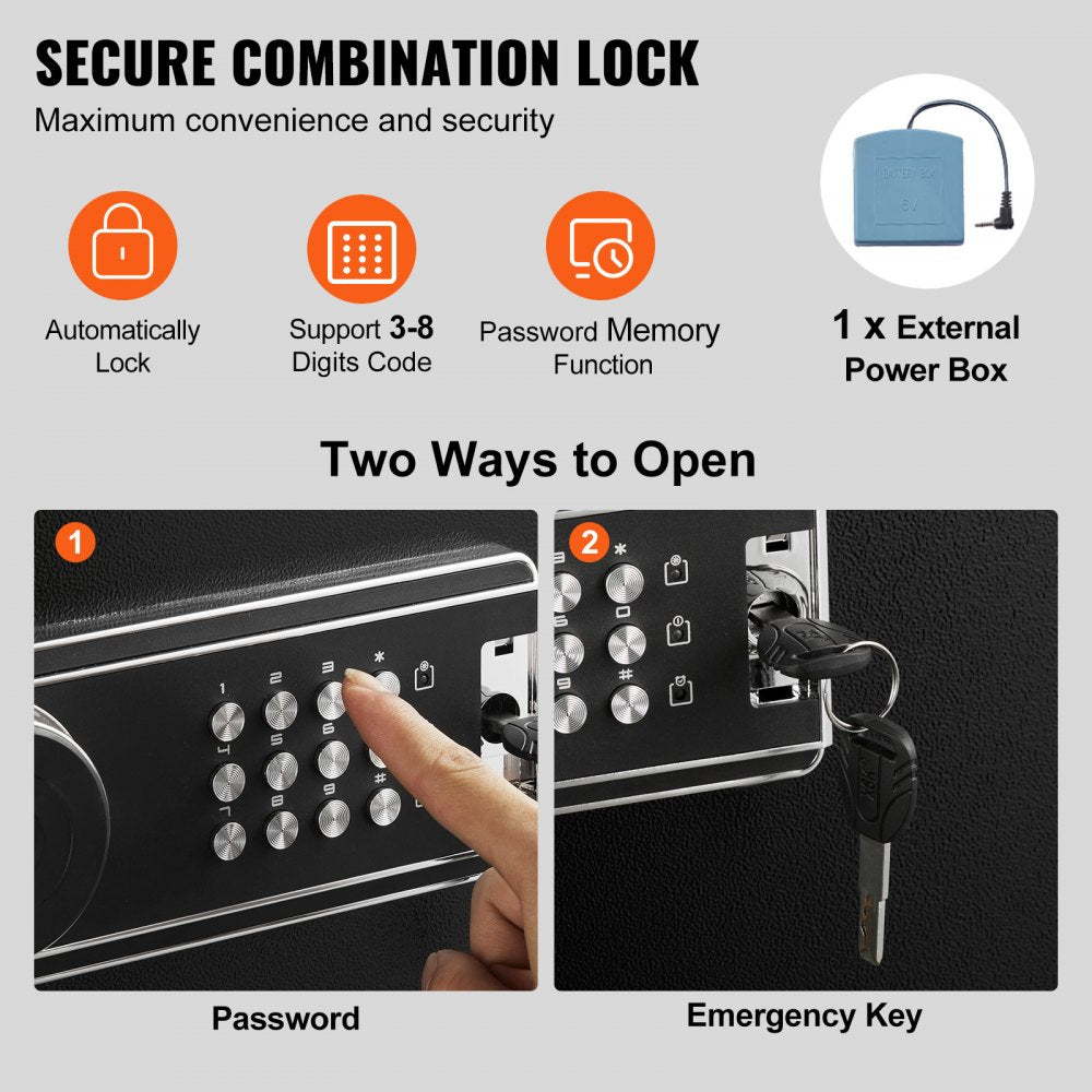 10-12 Rifles Gun Safe, Rifle Safe with Lock & Digital Keypad, Quick Access Tall Gun Storage Cabinet with Removable Shelf, Rifle Cabinet for Home Rifle and Shotguns