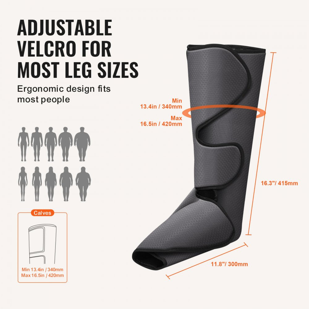 Leg Massager with Air Compression, Foot and Calf Massager with 3 Modes & 3 Intensities, LCD Controller, Compression Massage Boot for Circulation, Swelling and Pain Relief- Great Gift for Mom/Dad