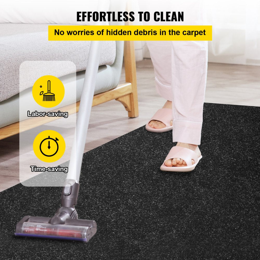 Boat Carpet, 6 ft x 23 ft Marine Carpet for Boats, Waterproof Black Indoor Outdoor Carpet with Marine Backing Anti-Slide Marine Grade Boat Carpet Cuttable Easy to Clean Patio Rugs Deck Rug