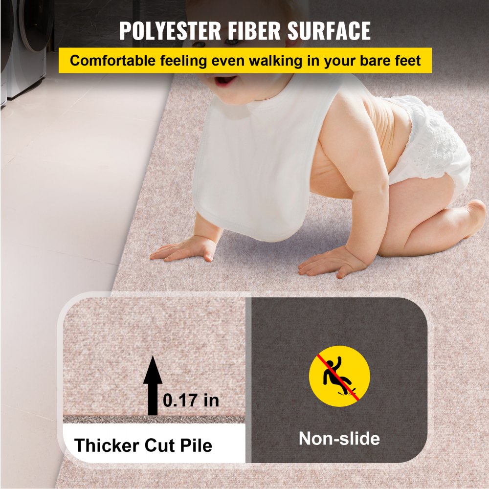 Boat Carpet, 6 ft x 18 ft Marine Carpet for Boats, Waterproof Light Brown Carpet with Marine Backing Anti-Slide Marine Grade Boat Carpet Cuttable Easy to Clean Patio Rugs Deck Rug