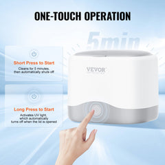 Ultrasonic Cleaner,45kHz Ultrasonic Cleaner for Denture Cleaner, Retainer Cleaner, Mouth Guard Cleaner, Night Guard Cleaner, Retainer Cleaner Machine with 200ML Dental Cleaning Pod
