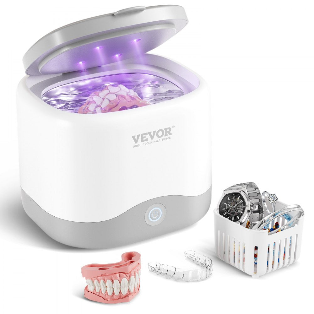 Ultrasonic Cleaner,45kHz Ultrasonic Cleaner for Denture Cleaner, Retainer Cleaner, Mouth Guard Cleaner, Night Guard Cleaner, Retainer Cleaner Machine with 200ML Dental Cleaning Pod