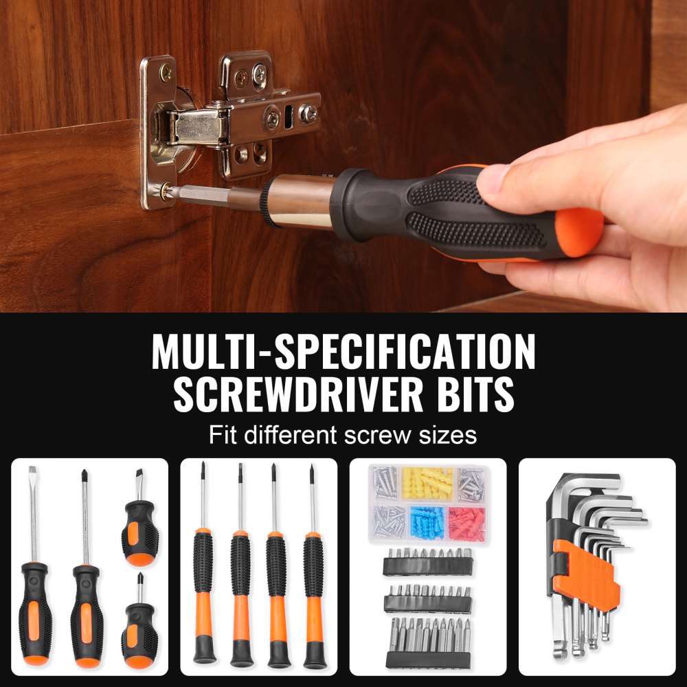 A 216-piece hand tool set with ergonomic grips and a portable case for home and auto repairs.
