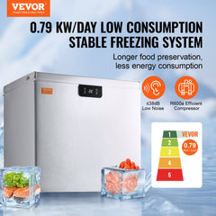 Chest Freezer, 7 Cu.ft / 198 L Compact Deep Freezer, Free Standing Top Open Door Compact Freezers with 2 Removable Baskets & Adjustable Thermostat, Energy Saving & Low Noise, White