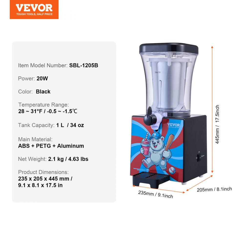 Slushy Machine for Home Margarita Slush Maker 34oz Smoothie Frozen Drink Maker