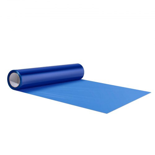 Blue polyethylene carpet protection film roll, 24 inches wide by 200 feet long.