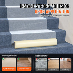 Self-adhesive polyethylene roll for carpet protection during renovations, 24" x 50'.