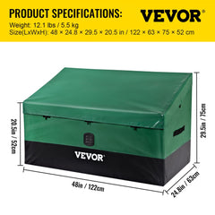 Outdoor Storage Box Patio Deck Box 100 Gallon Waterproof PE Tarpaulin