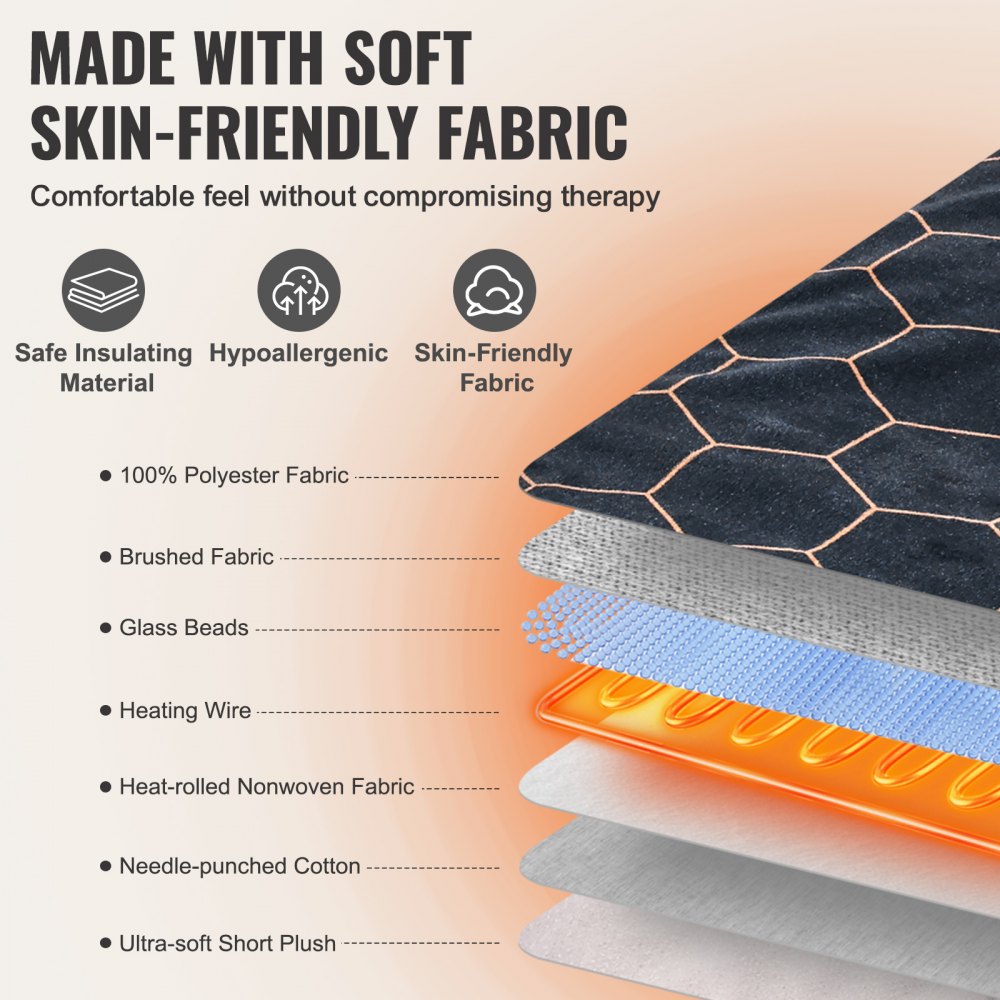Weighted Heating Pad with Far Infrared Therapy 12 x 24 in for Pain Relief